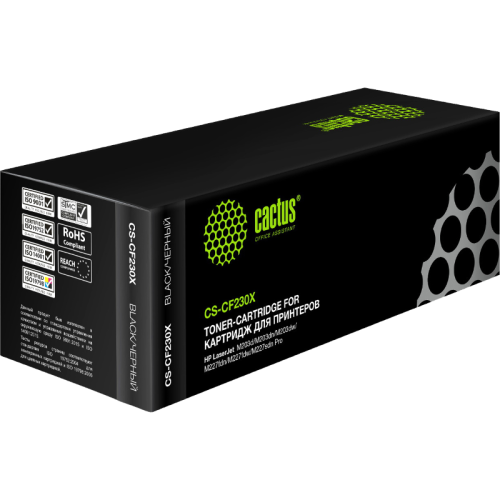 -/ Картридж лазерный Cactus CS-CF230X CF230X черный (3500стр.) для HP LJ 203/227