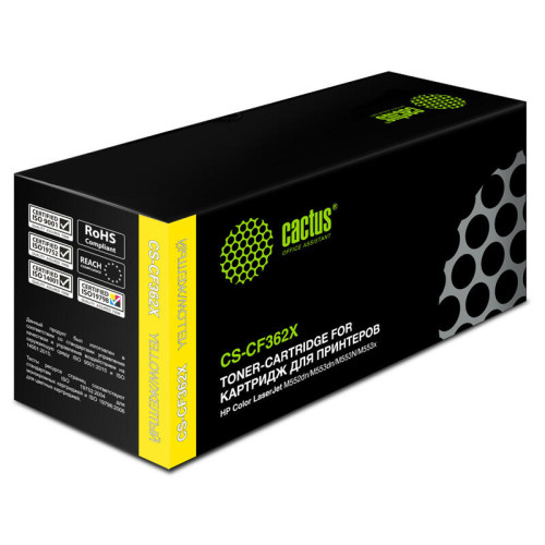 -/ Картридж лазерный Cactus CS-CF362X CF362X желтый (9500стр.) для HP CLJ M552dn/M553dn