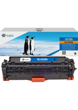 Тонер-картридж G&G GG-CC530A черный, 3500 стр., для HP Color LaserJet CP2020/CP2025/CM2320 MFP/MF8330/8350