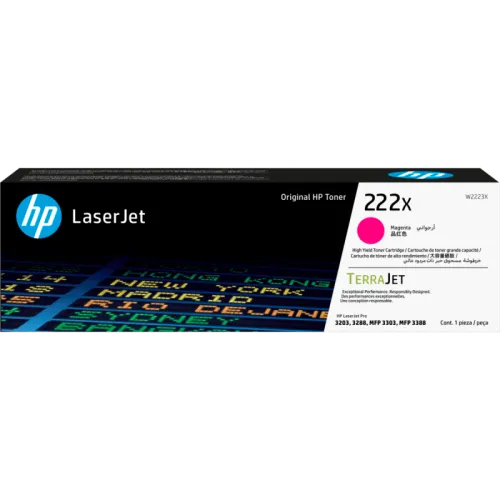Тонер-картридж/ HP 222X High Yield Magenta Original LaserJet Toner Cartridge [W2223X]