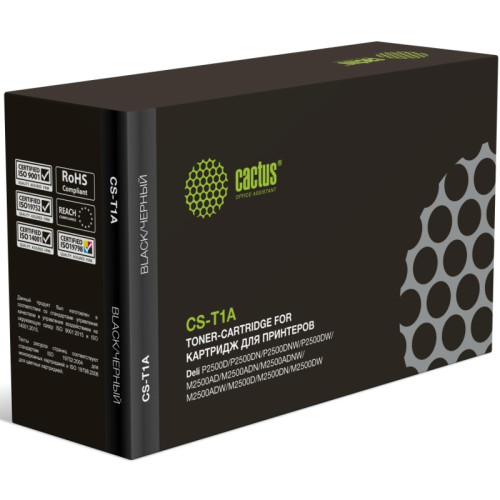 -/ Картридж лазерный Cactus CS-T1A T1A черный (2000стр.) для Deli P2500D/P2500DN/P2500DNW/P2500DW/M2500