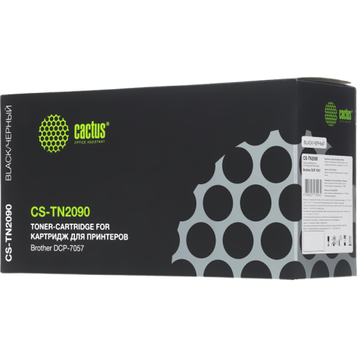 -/ Картридж лазерный Cactus CS-TN2090 TN-2090 черный (1000стр.) для Brother HL-2130R/DCP-7057