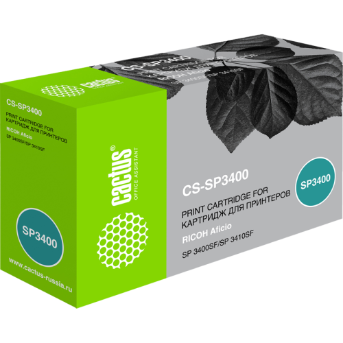 -/ Картридж лазерный Cactus CS-SP3400 407648 черный (5000стр.) для Ricoh Aficio SP 3400/3410/3410dn;SP