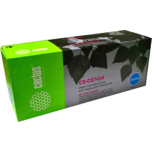 -/ Картридж лазерный Cactus CS-CE743A CE743A пурпурный (7300стр.) для HP LJ CP5220/CP5221/CP5223/CP5225
