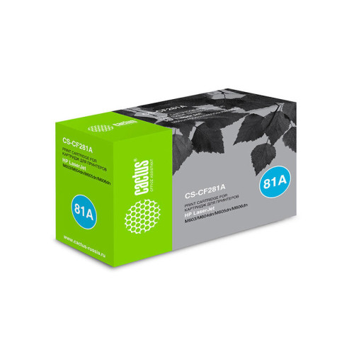 -/ Картридж лазерный Cactus CS-CF281A CF281A черный (10500стр.) для HP LJ Enterprise M630/M604n/M605n/M