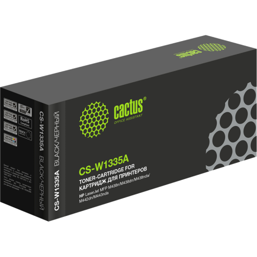 -/ Картридж лазерный Cactus CS-W1335A W1335A черный (7400стр.) для HP LJ MFP M438n/M438dn/M438nda/M442d