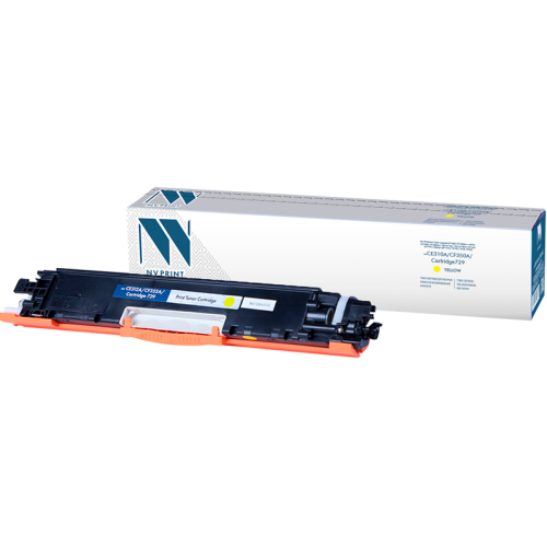 -/ Тонер-картридж NVP NV-CE312A/CF352A/NV-729 Yellow универсальные для HP/Canon Color LaserJet CP1025/ CP1025nw/ M275/ CP1025/ CP1025nw/ 100 M175a/ 100 M175nw/ M176n/ M177fw/ i-Sensys LBP 7010/ 7010C/ 7018/ 7018C (1000k)