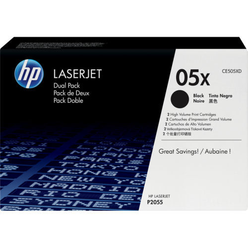 HP LaserJet CE505X Dual Pack Black Print Cartridge