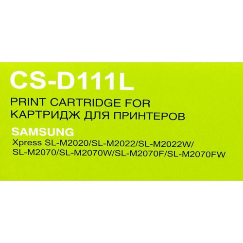 Картридж лазерный Cactus CS-D111L MLT-D111L черный (1800стр.) для Samsung Xpress M2022/M2020/M2021/M2020W/M2070/M2070FW/M2071 /M2071FH/M2021W/M2022W/M2070F/M2070W/M2071F