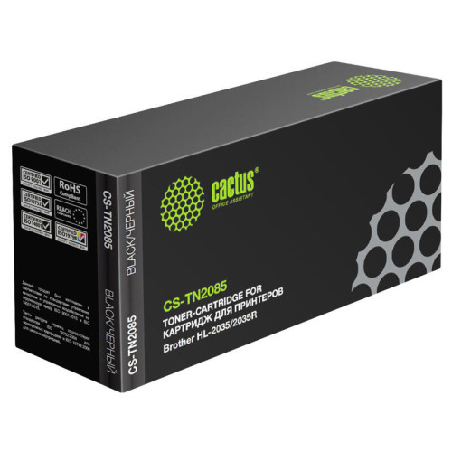 -/ Картридж лазерный Cactus CS-TN2085 TN-2085 черный (1500стр.) для Brother HL-2035/2035R