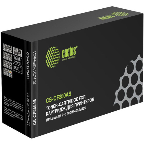 -/ Картридж лазерный Cactus CS-CF280AS CF280A черный (2700стр.) для HP LJ Pro 400/M401/M425