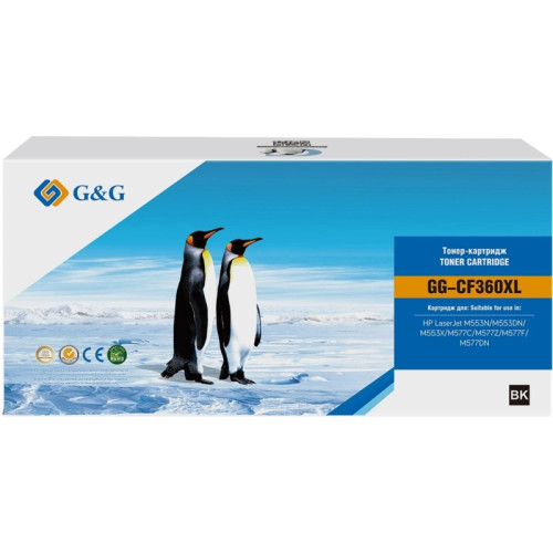 Картридж лазерный G&G GG-CF360XL черный (19000стр.) для HP CLJ M552DN/M553N/M553DN/M553X/M577C/M577Z/M577F/M577DN с чипом