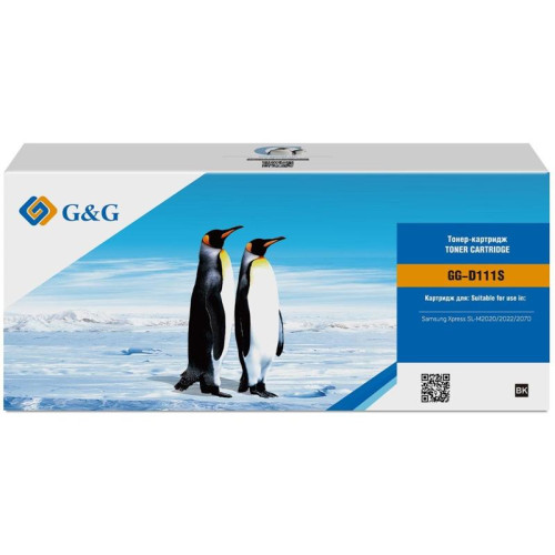 Тонер-картридж G&G GG-D111S черный, 1000 стр., для Samsung Samsung Xpress SL-M2020/2022/2070