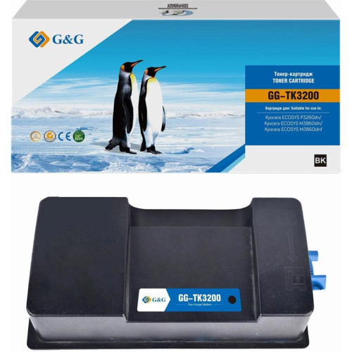 Тонер-картридж G&G GG-TK3200 TK-3200 черный, 40000 стр., для Kyocera ECOSYS P3260dn/M3860idn/M3860idnf