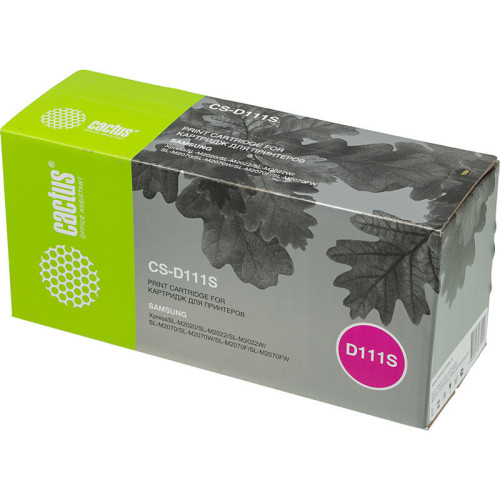 -/ Картридж лазерный Cactus CS-D111S MLT-D111S черный (1000стр.) для Samsung Xpress M2022/M2020/M2021/M