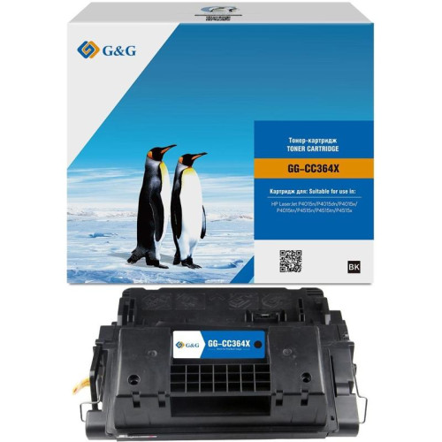 Тонер-картридж G&G GG-CC364X черный, 24000 стр., для HP LaserJet P4015/P4515