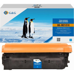 Тонер-картридж G&G GG-W2121X 212X голубой, 10000 стр., для HP Color LaserJet M554/M555/578 Enterprise