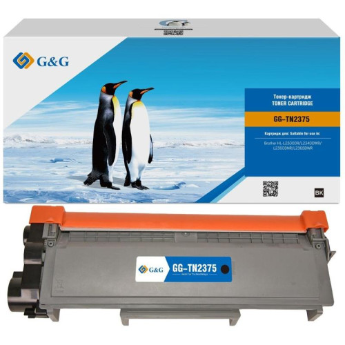 Тонер-картридж G&G GG-TN2375 черный, 2600 стр., для Brother HL-L2300DR/L2340DWR/L2360DNR/L2365DWR
