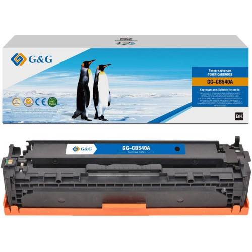 Тонер-картридж G&G GG-CB540A CB540A черный, 2200 стр., для HP Color LaserJet CP1215/CP1217/CP1510/CP1514/CP1515n/CP1518ni/CM1312 MFP/CM1312n MFP/CM1312nfi MFP