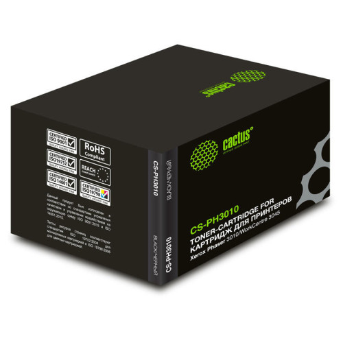 -/ Картридж лазерный Cactus CS-PH3010 106R02181 черный (1000стр.) для Xerox Phaser 3010/WorkCentre 3045