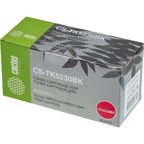 Картридж лазерный Cactus CS-TK5230BK TK-5230BK черный (2600стр.) для Kyocera Ecosys M5521cdn/M5521cdw/P5021cdn/P5021cdw Картридж лазерный Cactus CS-TK5230BK TK-5230BK черный (2600стр.) для Kyocera Ecosys M5521cdn/M5521cdw/P5021cdn/P5021cdw