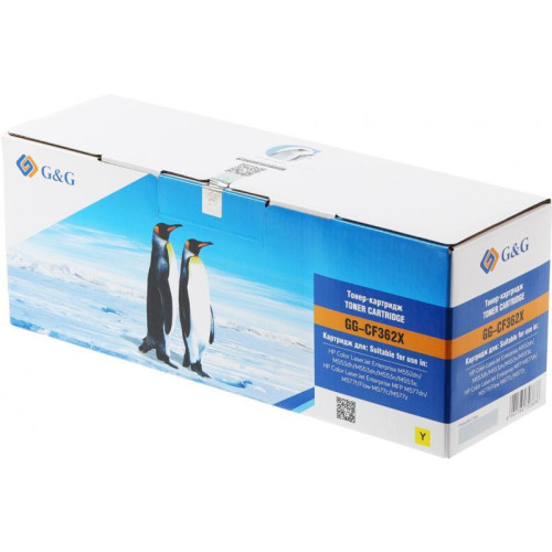 Тонер-картридж G&G GG-CF362X желтый, 9500 стр., для HP Color LaserJet M552dn/M553N/M553DN/M553X/M577C/M577Z/M577F/M577DN