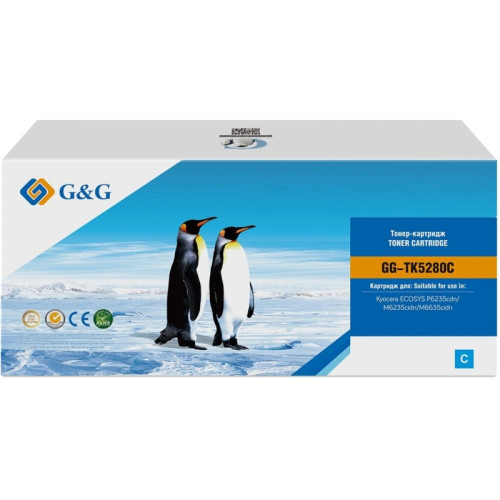 Картридж лазерный G&G GG-TK5280C TK5280C голубой (11000стр.) для Kyocera ECOSYS P6235cdn/M6235cidn/M6635cidn