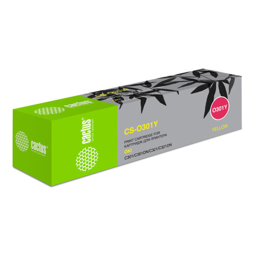 -/ Картридж лазерный Cactus 44973541 CS-O301Y 44973541 желтый (1500стр.) для Oki C301/321