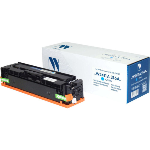 -/ Тонер-картридж NVP (БЕЗ ЧИПА) (БЕЗ ГАРАНТИИ) NV-W2411A 216A Cyan для HP Color LaserJet M182/M183 (850k)