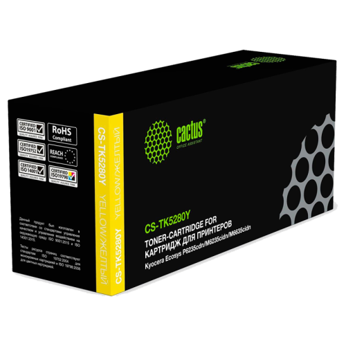 Тонер-картридж Cactus TK-5280Y желтый, 11000 стр., для Kyocera Ecosys P6235cdn/M6235c (CS-TK5280Y)