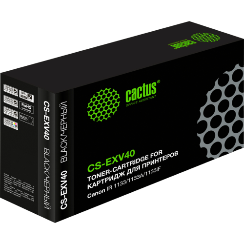 -/ Картридж лазерный Cactus CS-EXV40 C-EXV40 черный (6000стр.) для Canon IR 1133/1133A/1133iF -/ Картридж лазерный Cactus CS-EXV40 C-EXV40 черный (6000стр.) для Canon IR 1133/1133A/1133iF