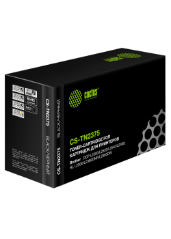 -/ Картридж лазерный Cactus CS-TN2375 TN-2375 черный (2600стр.) для Brother DCP L2500/L2520/L2540/L2560 без чипа