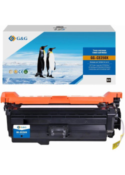 Тонер-картридж G&G GG-CE250X CE250X черный, 10500 стр., для HP Color LaserJet CP3525n/CP3525dn/CP3525X/CP3520/CM3530fs MFP/CM3530 MFP