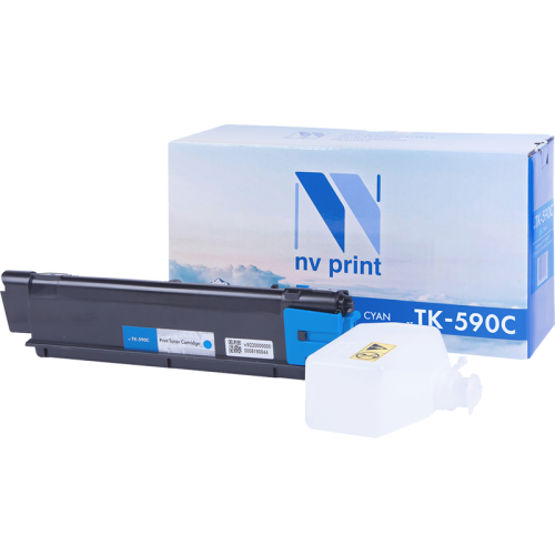 -/ Тонер-картридж NVP NV-TK-590 Cyan для Kyocera FS-C5250DN/ C2026MFP/ C2026MFP+/ C2126MFP/ C2126MFP+/ C2526MFP/ C2626MFP/ Ecosys P6026cdn (5000k)