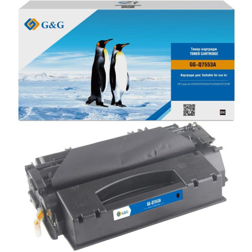 Тонер-картридж G&G GG-Q7553A черный, 3000 стр., для HP LaserJet P2010/P2014/P2015/M2727nf MFP/M2727nfs MFP/LBP-3310/3370