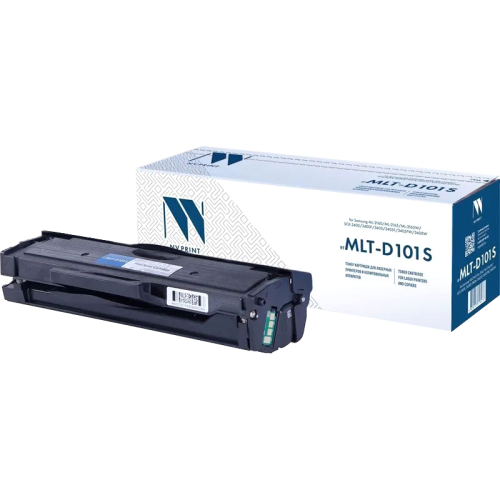 -/ Тонер-картридж NVP NV-MLT-D101S для Samsung ML 2160/ 2162/ 2165/ 2165W/ 2167/ 2168/ 2168W/ SCX 3400/ 3400F/ 3405/ 3405F/ 3405FW/ 3405W/ 3407/ SF 760P (1500k)