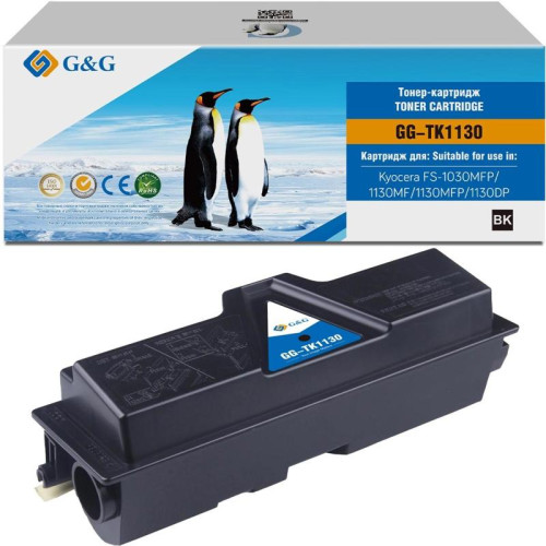 Тонер-картридж G&G GG-TK1130 TK-1130 черный, 3000 стр., для Kyocera FS-1030MFP/1130MF/1130MFP/1130DP