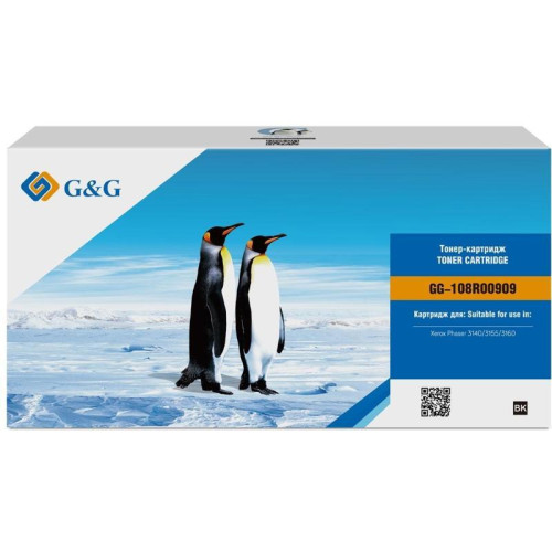 Тонер-картридж G&G GG-108R00909 черный, 2500 стр., для Xerox Phaser 3140/3155/3160 Тонер-картридж G&G GG-108R00909 черный, 2500 стр., для Xerox Phaser 3140/3155/3160