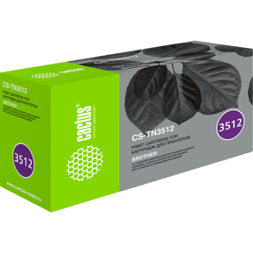 -/ Картридж лазерный Cactus CS-TN3512 TN-3512 черный (12000стр.) для Brother DCP L6600DWHL/L6250DNHL/L6 -/ Картридж лазерный Cactus CS-TN3512 TN-3512 черный (12000стр.) для Brother DCP L6600DWHL/L6250DNHL/L6