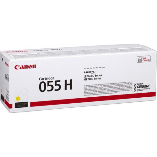 Тонер-картридж Canon 055HY желтый, 5900 стр., для Canon LBP663Cdw/LBP664Cx/MF746Cx/MF742Cdw/MF744Cdw