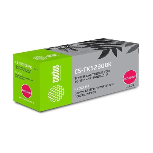 Картридж лазерный Cactus CS-TK5230BK TK-5230BK черный (2600стр.) для Kyocera Ecosys M5521cdn/M5521cdw/P5021cdn/P5021cdw