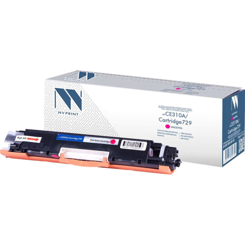 -/ Тонер-картридж NVP NV-CE313A/NV-729 Magenta для HP Color LaserJet CP1025/ CP1025nw/ M275/ CP1025/ CP1025nw/ 100 M175a/ 100 M175nw/ LBP 7010 i-Sensys/ 7010C i-Sensys/ 7018 i-Sensys/ 7018C i-Sensys (1000k)
