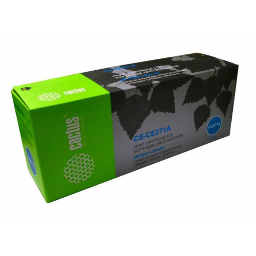 -/ Картридж лазерный Cactus CS-CE271A CE271A голубой (15000стр.) для HP LJ Ent CP5525