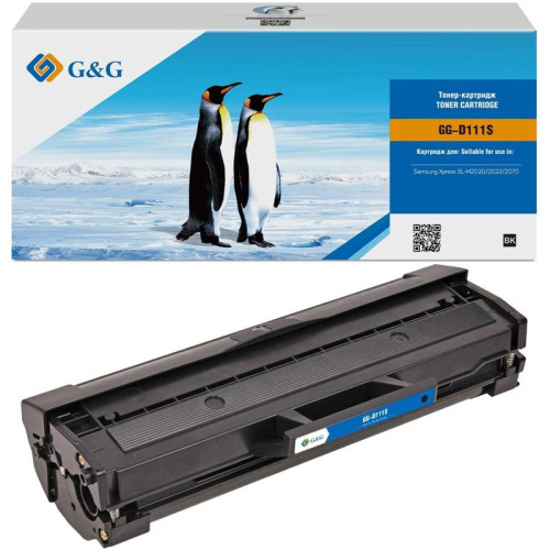 Тонер-картридж G&G GG-D111S черный, 1000 стр., для Samsung Samsung Xpress SL-M2020/2022/2070 Тонер-картридж G&G GG-D111S черный, 1000 стр., для Samsung Samsung Xpress SL-M2020/2022/2070