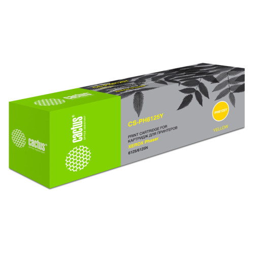 -/ Картридж лазерный Cactus CS-PH6125Y 106R01337 желтый (1000стр.) для Xerox Phaser 6125