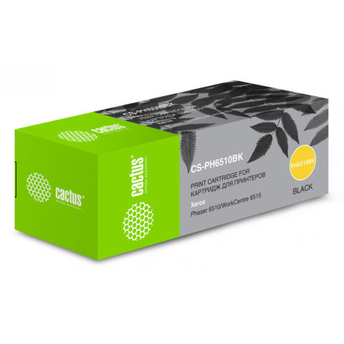 -/ Картридж лазерный Cactus CS-PH6510BK 106R03484 черный (2500стр.) для Xerox Phaser 6510DN/WC 6515DN