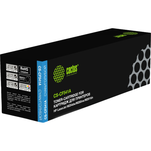 -/ Картридж лазерный Cactus CS-CF541A CF541A голубой (1400стр.) для HP LJ M254dw/M280nw/M281fdn -/ Картридж лазерный Cactus CS-CF541A CF541A голубой (1400стр.) для HP LJ M254dw/M280nw/M281fdn