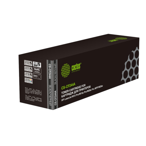 -/ Картридж лазерный Cactus CS-CF244A CF244A черный (1000стр.) для HP LJ M15 Pro/M15a Pro/M28a Pro MFP/