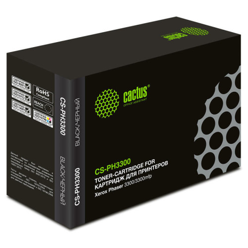 -/ Картридж лазерный Cactus CS-PH3300 106R01412 черный (8000стр.) для Xerox Phaser 3300/3300mfp