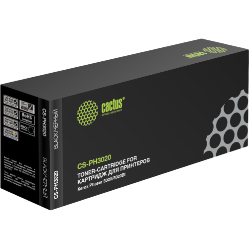 -/ Картридж лазерный Cactus CS-PH3020 106R02773 черный (1500стр.) для Xerox Phaser 3020/3020BI